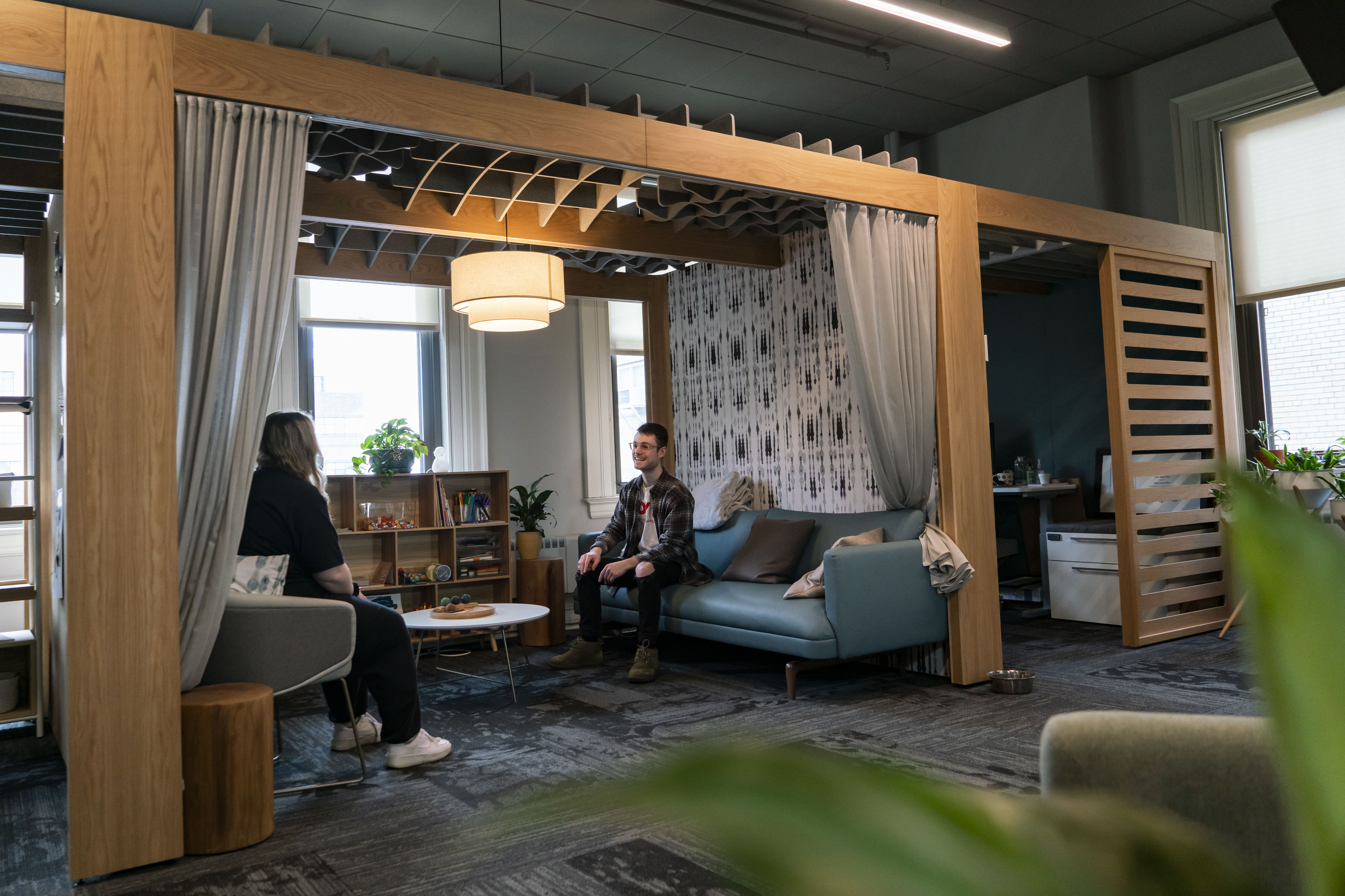 Students in Wellness Lodge