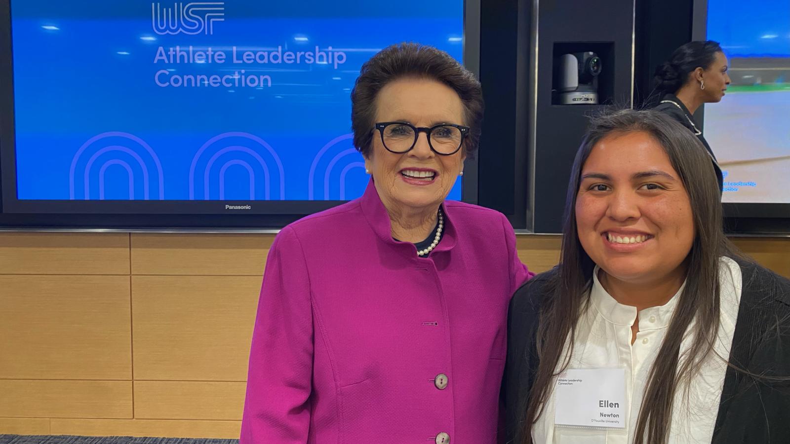 Ellen Newton and Billie Jean King at WSF Conference