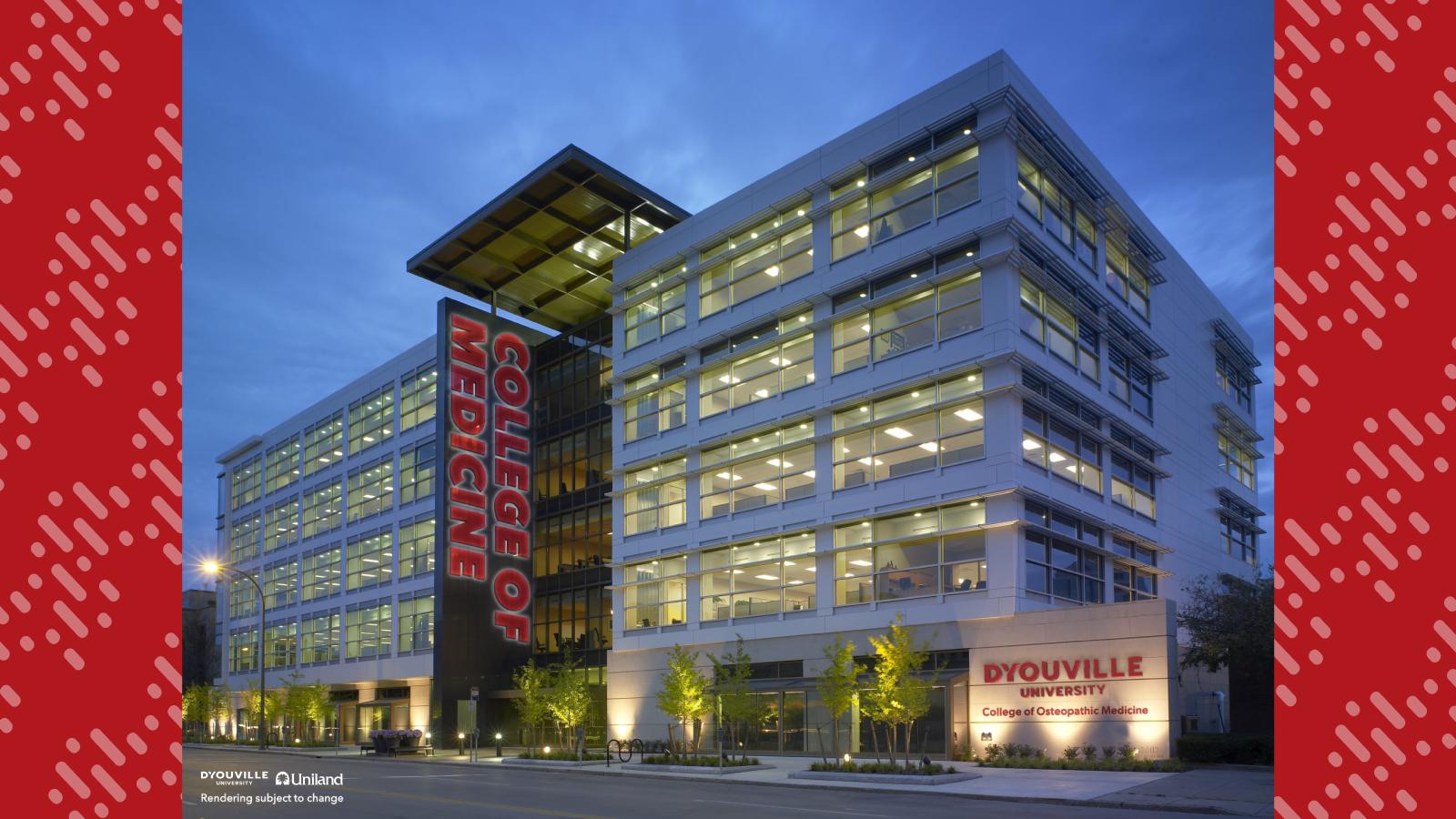 D'Youville University Proposed College of Medicine rendering for 285 Delaware Avenue in downtown Buffalo NY.