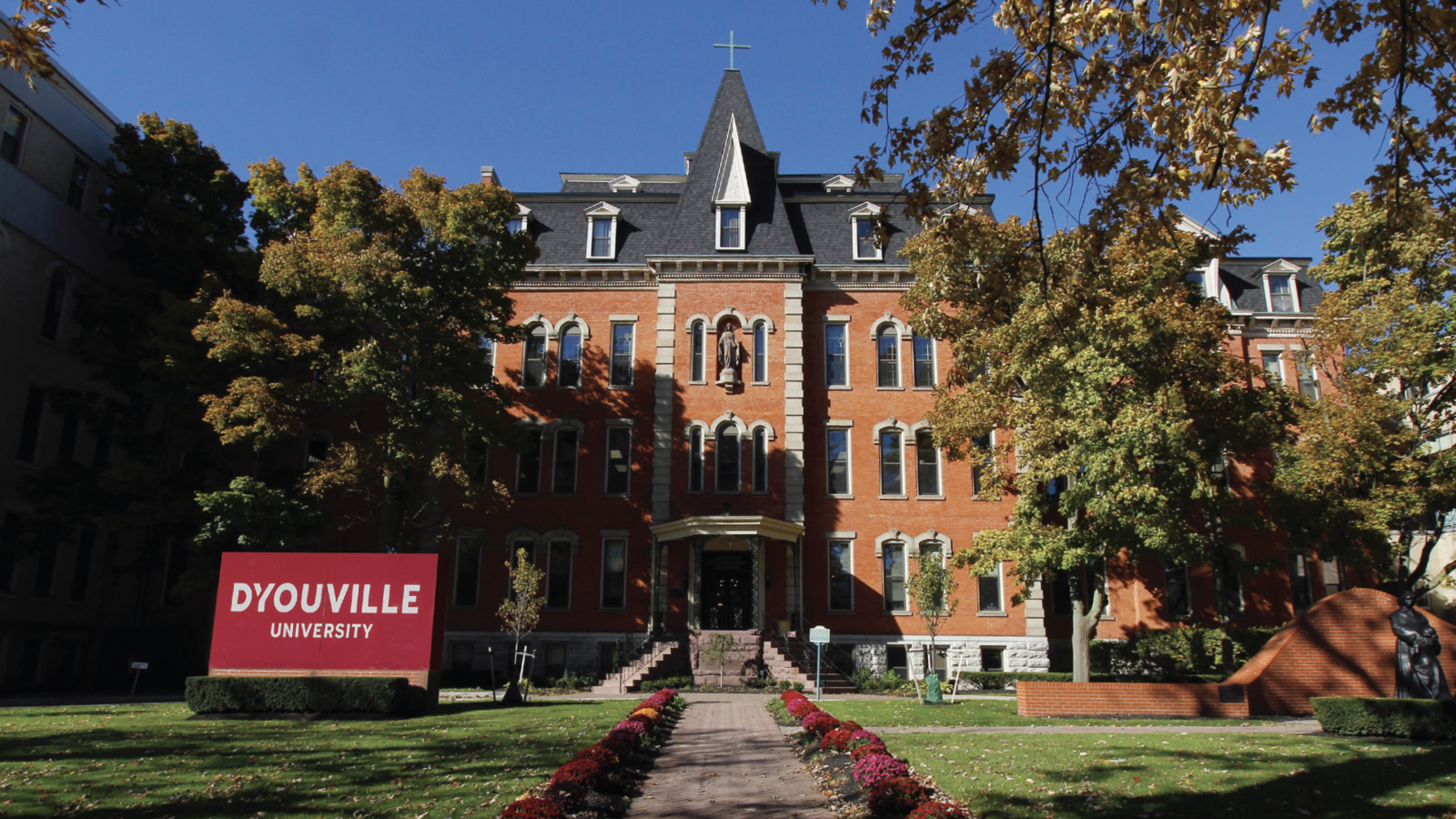 The Koessler Administration Building on Porter Avenue at D’Youville University