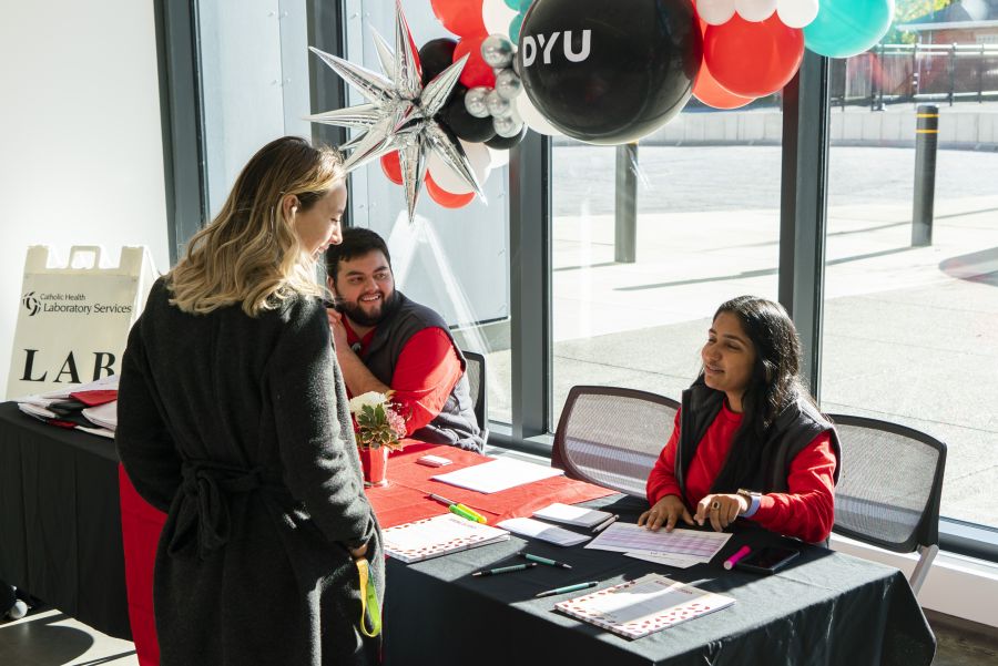 Lab table at Open House DYU