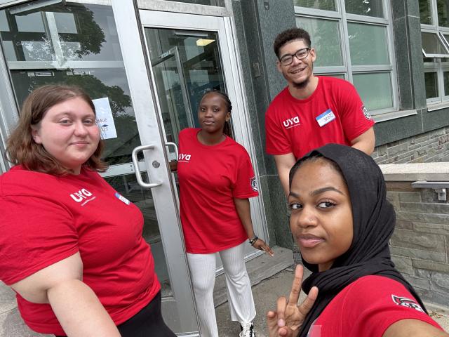 HEOP Students Posing for the camera outside the ALT building