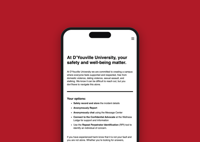 Image with red background and an mobile phone. the phone is showing the REES Reporting App 