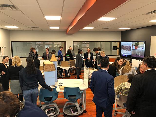 An inside look of the Steelcase Active Learning Center located in between D'Youville and Leonard da Vinci High School.